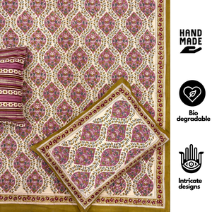 Soft Premium Grade Eco-Friendly Floral Jaipuri Indian Pigment Printed 100% Cotton Bedsheet Set Breathable 200TC <b>King</b> <b>Size</b> Home - Product Image 1