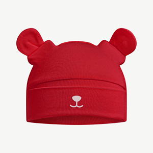 Gorro de Bebé con Orejas de Oso Mamachéri, Color Crema, Estampado Animal, con Puño, para Recién Nacidos, Bebés y Niños Pequeños, Unisex, ODM Vietnam 21F26HATB001J - Product Image 5