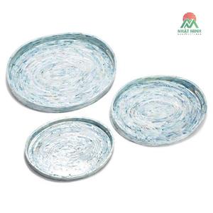 Good Quality OEM Mother of Pearl Serving Trays Using for Food <b>Table</b> Decorative Serving Plate Handmade From Vietnam Manufacturer - Product Image 3
