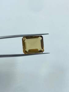 พลอยซิทรินธรรมชาติทรงบาแกตต์ สีเหลืองอ่อน สำหรับทำเครื่องประดับ - Product Image 4