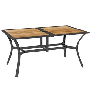 Tavolo da Pranzo Rettangolare Marrone per Terrazza e Giardino - Solo Tavolo - Product Image 5