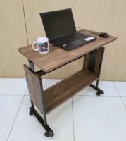 Bureau d'ordinateur portable en métal de luxe à hauteur réglable SCE, table multifonction pour lit, pour la maison, l'école, le bureau et le salon, noir
