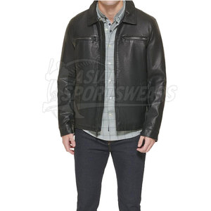 Chaqueta de invierno de cuero de alta calidad para hombre que ofrece comodidad, calidez y un atractivo de moda atemporal. - Product Image 2