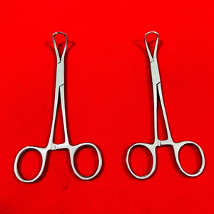 Pinzas para toallas Backhaus de 3 1/2 pulgadas, de acero inoxidable quirúrgico con recubrimiento de color, instrumentos médicos, pinzas de bloqueo para uso con paños quirúrgicos, metal med - Product Image 1