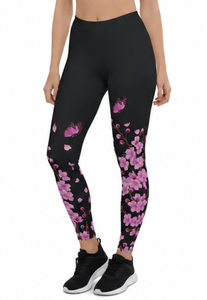 Leggings de yoga taille haute à imprimé floral personnalisés pour femmes, extensibles, pour fitness, entraînement, course à pied, gym, vêtements de sport, pantalons de compression - Product Image 6