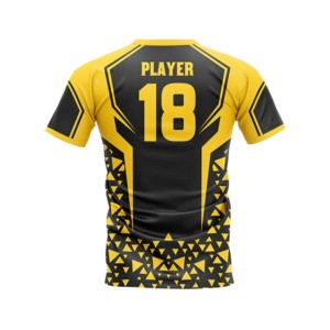 Camiseta sin mangas sublimada con diseño de animales en negro y amarillo, unisex, que absorbe la humedad, para baloncesto de invierno, personalizada, con cuello en V - Product Image 5