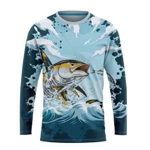 Camisas de Pesca de Manga Larga de Color Sólido para Hombre, Camisas de Pesca con Logotipo Personalizado, Camisa de Pesca de Nuevo Estilo - Product Image 2