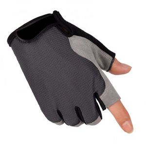 Gants de sport demi-doigts Geo Brothers en vinyle et maille respirante, légers, pour entraînement fitness, unisexe, noir, orange, gris, fermeture à enfiler - Product Image 2