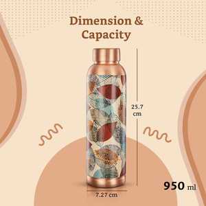 Bouteille d'eau en cuivre pur en gros, faite à la main, traditionnelle, avec logo personnalisé, cadeau écologique, bouteille de voyage - Product Image 2