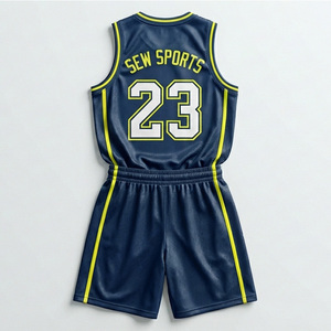 Adult Men's Basketball Uniform <b>Set</b> Durable Flexible Breathable Short Sleeve Custom Color Logo Winter Summer School Customizable - Product Image 2