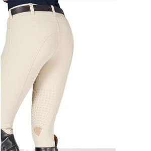 Culotte d'équitation taille haute pour femme, longueur intégrale, en tricot extensible quatre directions (Spandex/Coton), couleur unie, fermeture boutonnée, personnalisable - Product Image 4