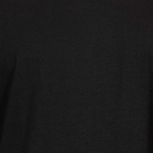 Camiseta Negra Extra Grande para Hombre con Ribete en Contraste Blanco, Manga Corta, Cuello Redondo, Corte Casual, Color Sólido, 100% Algodón - Product Image 4
