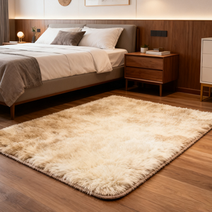 Tapis moelleux et duveteux en fausse fourrure de mouton pour chambre et salon – Vente en gros - Product Image 3