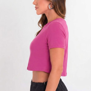 Top Corto Cómodo para Mujer, Suave y Transpirable, Camiseta Informal para Uso Diario, Elegante y Esencial para el Verano - Product Image 2
