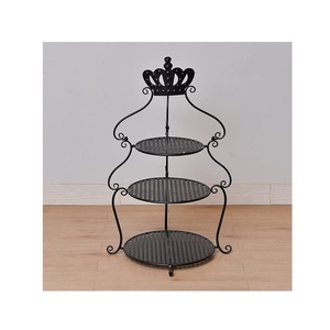 Decorative metal <b>cake</b> <b>stand</b> designed to showcase sweet indulgences with sophistication during memorable celebrations - Product Image 6