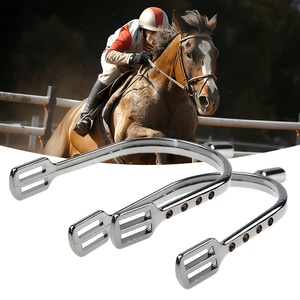 Juego de Espuelas Ecuestres Hechas a Mano con Correas para Espuelas - Espuelas Británicas Aptas para Montar a Caballo - Product Image 4