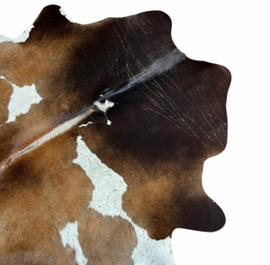 Tapis en cuir de vachette tricolore naturel, marron, noir, blanc, en peau de vache véritable avec poils, tapis en cuir véritable pour décoration de salon, vente en gros OEM - Product Image 4
