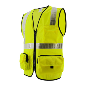 Gilet de travail haute visibilité pour hommes, réfléchissant, de qualité supérieure, tissu brillant, coupe confortable, construction durable, protection au travail - Product Image 3