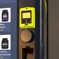 Nouvelle machine distributrice intelligente de poudre de protéines de lactosérum Sapoe avec mélangeur, machine distributrice de protéines pour salle de sport, usage commercial