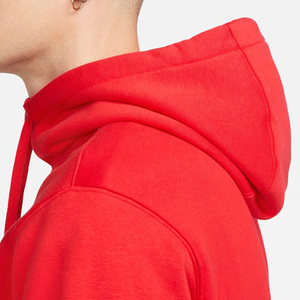 Sweat-shirt en molleton à capuche avec fermeture éclair rouge pour homme, coupe classique, décontracté, en coton, pour l'automne - Product Image 4