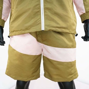 Custom Men's Summer Outfits Streetwear Nylon Windbreaker Jacket Hoodie and Shorts Flame <b>Embroidery</b> Logo Tracksuit Two-Piece <b>Set</b> - Product Image 4