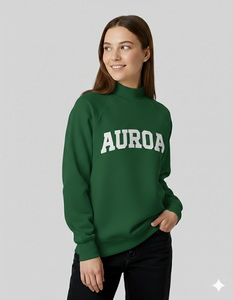 Women's <b>Drop</b> Shoulder Eco-Friendly Autumn/Winter Wear Mock Neck Sweatshirt with Customized Embroidered Logo and Color - Product Image 4