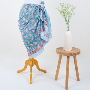 New Arrival <b>Women's</b> Cotton Sarong Wrap <b>Beach</b> <b>Cover</b>-<b>Up</b> Skirt Swimsuit with Print Pattern 1 Piece Pareo <b>Cover</b>-<b>Up</b> - Product Image 6