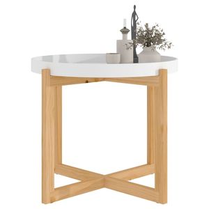 Small Durable <b>White</b> Engineered Wood and Solid Pine <b>Coffee</b> <b>Table</b> New and Versatile - Product Image 3