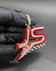 Colgante de Diamante Moissanite VVS con Doble Letra Hip Hop, Colgante con Inicial Personalizable, Colgante con Letra Personalizada para Hombre - Product Image 2
