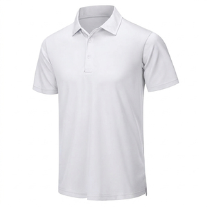 เสื้อโปโลแขนสั้นสีดำสำหรับผู้ชาย แห้งเร็ว ผ้าถัก ทรงลำลอง ใส่สบาย - Product Image 3