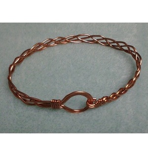 Pulsera de Cobre Hecha a Mano, Brazalete Ajustable con Alambre Enrollado, Joyería Personalizada, Pulsera de Alambre de Cobre Tejida a Mano - Product Image 5