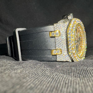 Montre Bling-Bling VVS Moissanite Diamant, Montre de Luxe Haut de Gamme Iced Out, Montre-Bracelet pour Homme qui passe le test du diamant, Achat en Gros - Product Image 1