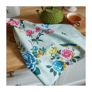 Digital Floral Printed Designer Party Souvenir 100% Cotton <b>Dinner</b> Events Table Cloth Wedding Hand Made Customize Cloth Napkins - Product Image 1