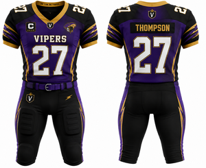 Uniforme de Fútbol Americano Premium, Impreso, Transpirable, Antibacterial, de Secado Rápido, Sin Mangas, Cintura Elástica, Personalizado para Equipos - Product Image 1