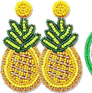 Boucles d'oreilles brodées faites à la main, boucles d'oreilles personnalisées multi-perles, bijoux de fête pour femmes au meilleur prix, boucles d'oreilles perlées - Product Image 4