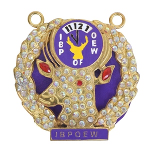Grand Maître Loge Bleue Maçonnique, Bijou de poitrine en laiton doré 3D, Emblème croix et équerre, Badge nominatif personnalisé, Régalia rigide - Product Image 5