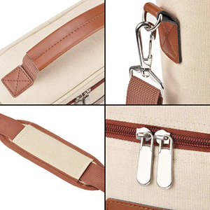 Profesional 2 botellas aisladas a rayas hombro Picnic portador de vino mango de lujo clásico lienzo refrigerador bolsa portátil - Product Image 4