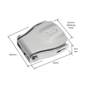 Boucle de ceinture de sécurité HOMER CA-040 en aluminium, finition lisse et brillante, pour système de ceinture de sécurité automobile, sangle de 50 mm, 1,5 - Product Image 2