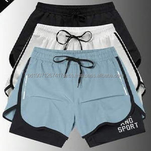 Pantalones Cortos Deportivos 2 en 1 para Hombre, de Secado Rápido, con Forro de Compresión, para Entrenamiento, Deportes al Aire Libre, Tenis - Product Image 5