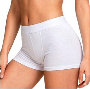Womens <b>Boyshort</b> <b>Underwear</b> Stretch Cotton Panties Soft Comfortable Full Coverage Mid-Rise Lightweight Eco-Friendly Embroidery - Product Image 1