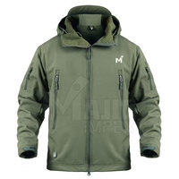 Veste tactique personnalisée d'hiver d'usine professionnelle hommes avec des lunettes de protection sur la veste tactique à capuche