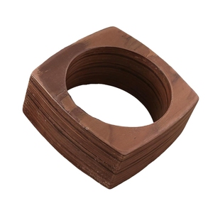 Brazalete de Madera con Diseño Tallado Vintage, Joyería de Moda Unisex Hecha a Mano, Brazalete Marrón Estilo Bangle - Product Image 5
