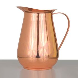 Copper Pitcher With Handle <b>Large</b> Capacity Classic Design For Dining Use - Product Image 1