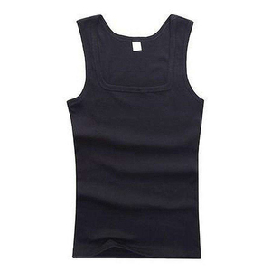 เสื้อกล้ามผู้ชายผ้าฝ้าย 100% พร้อมโลโก้แบบกำหนดเอง ลายเรียบ วิธีการถักแบบทอ - Product Image 5