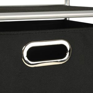 Carrello portaoggetti nero e argento - Product Image 5