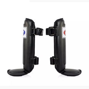 Protège-tibias de boxe professionnels bleu-noir en EVA légers et protecteurs pour adultes unisexe - Product Image 3