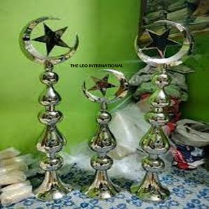 โคมไฟตกแต่งรอมฎอนอิสลามสวยงาม โคมไฟโลหะสีเขียวสำหรับตั้งโต๊ะ - Product Image 4