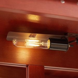 Vetrina Espositiva a Due Ante con Un Cassetto, Ripiani in Vetro Regolabili, Vetrina Illuminata per Soggiorno - Product Image 6