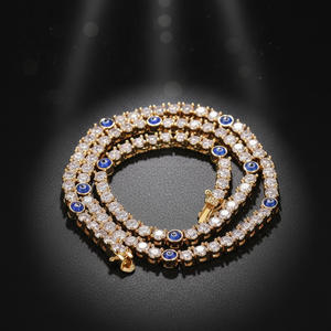 Collier tennis en diamants de laboratoire VVS, argent sterling 925, finition dorée, bijoux de luxe pour les détaillants - Product Image 3