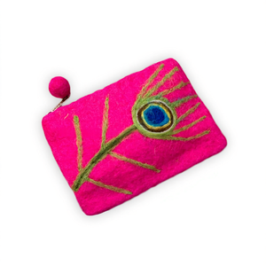 กระเป๋าใส่เหรียญขนนกยูง - Product Image 1